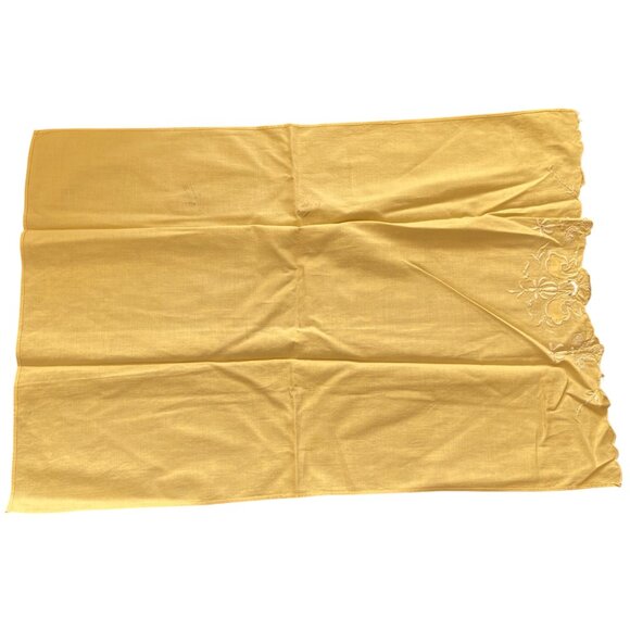 VTG Hand Towel Tea Towel Yellow Green Embroidered READ STAINS - Picture 9 of 11